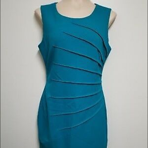 Calvin Klein Women's Blue Lagoon Sleeveless Dress - Size 14